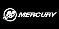 White Mercury logo consisting of a stylized 