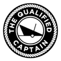 A black and white circular logo with a rope-textured border, containing the text 