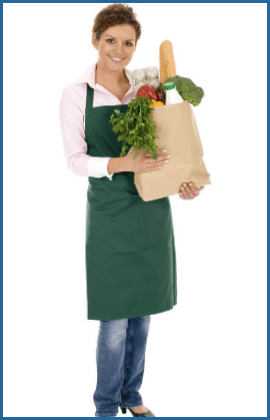Maid with vegetables