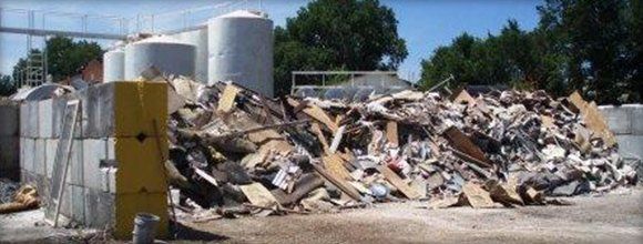 GreenPoint's construction & demolition waste receiving bin