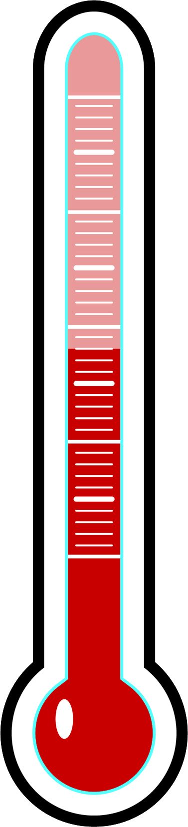 A red thermometer is showing a temperature of 88 degrees celsius.