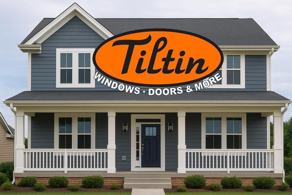Tiltin logo with photo of house