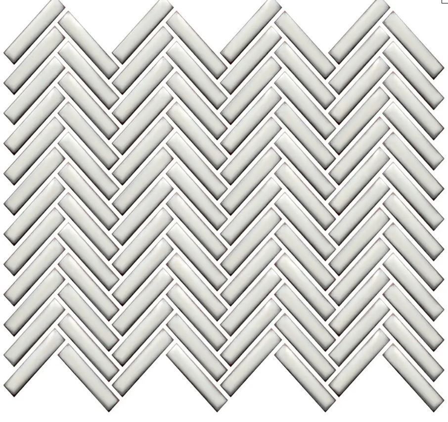 Antique White Bright Herringbone