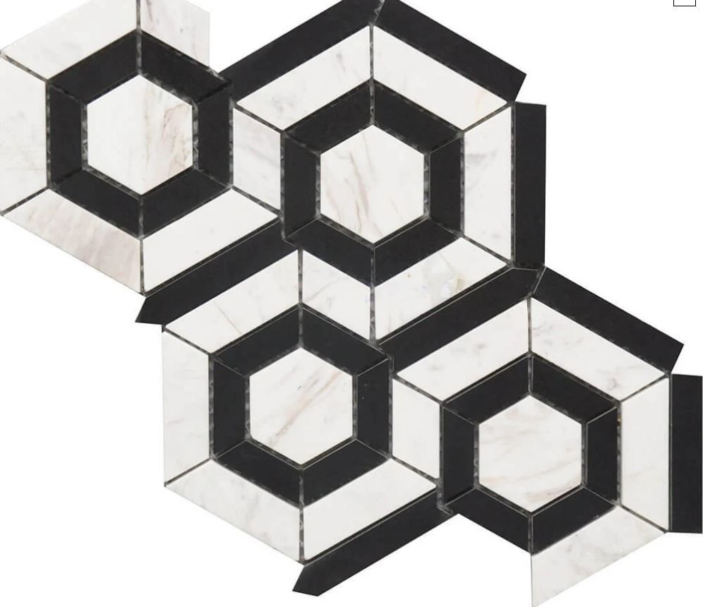 Black White Hexagon