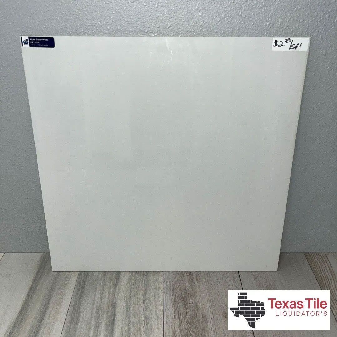 Alpes Super White 24x24 Porcelain Tile