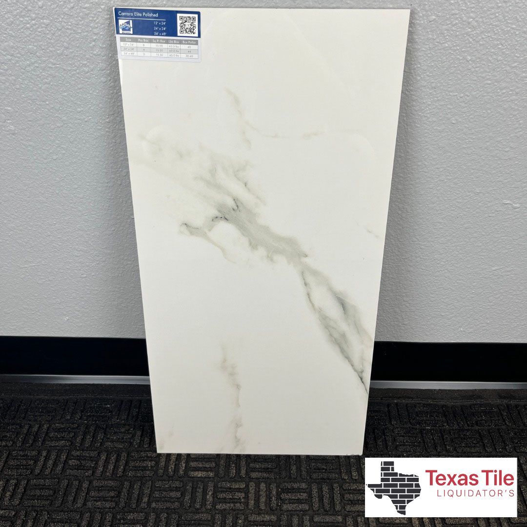 Carrara Elite Polished
12x24 Porcelain Tile