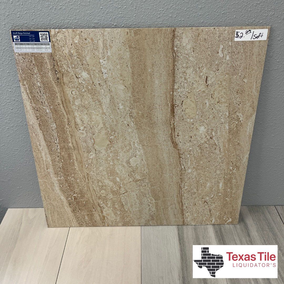 Marfil Beige Polished 24x24 Porcelain Tile