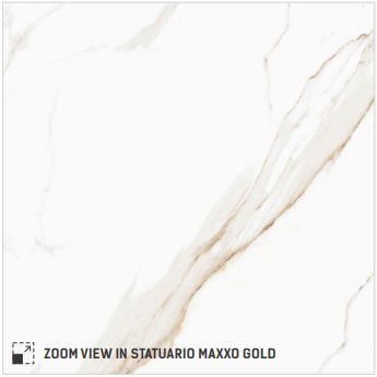 Statuario Maxxo Gold Polished
32x32 Porcelain Tile