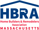 Logo of HBRA Massachusetts with a house outline and a map of Massachusetts.