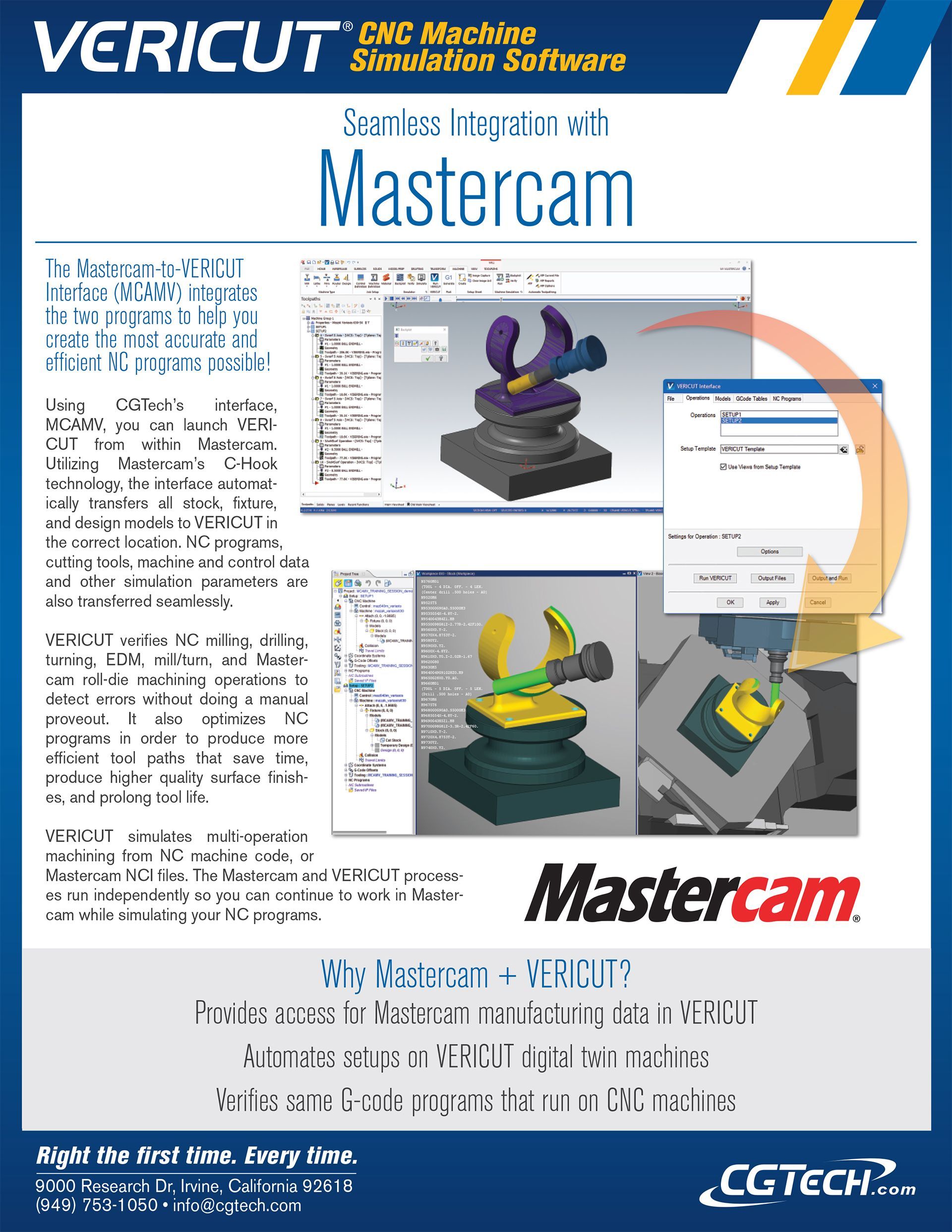 A flyer for a software called Mastercam