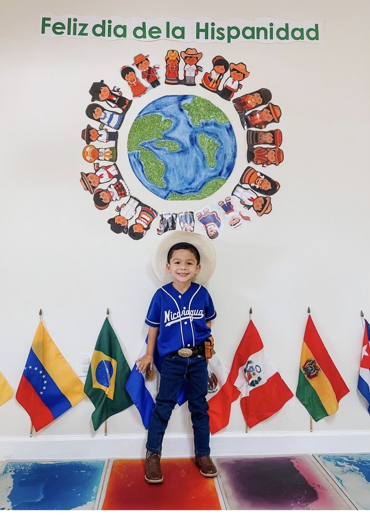 boy in a Nicaragua shirt