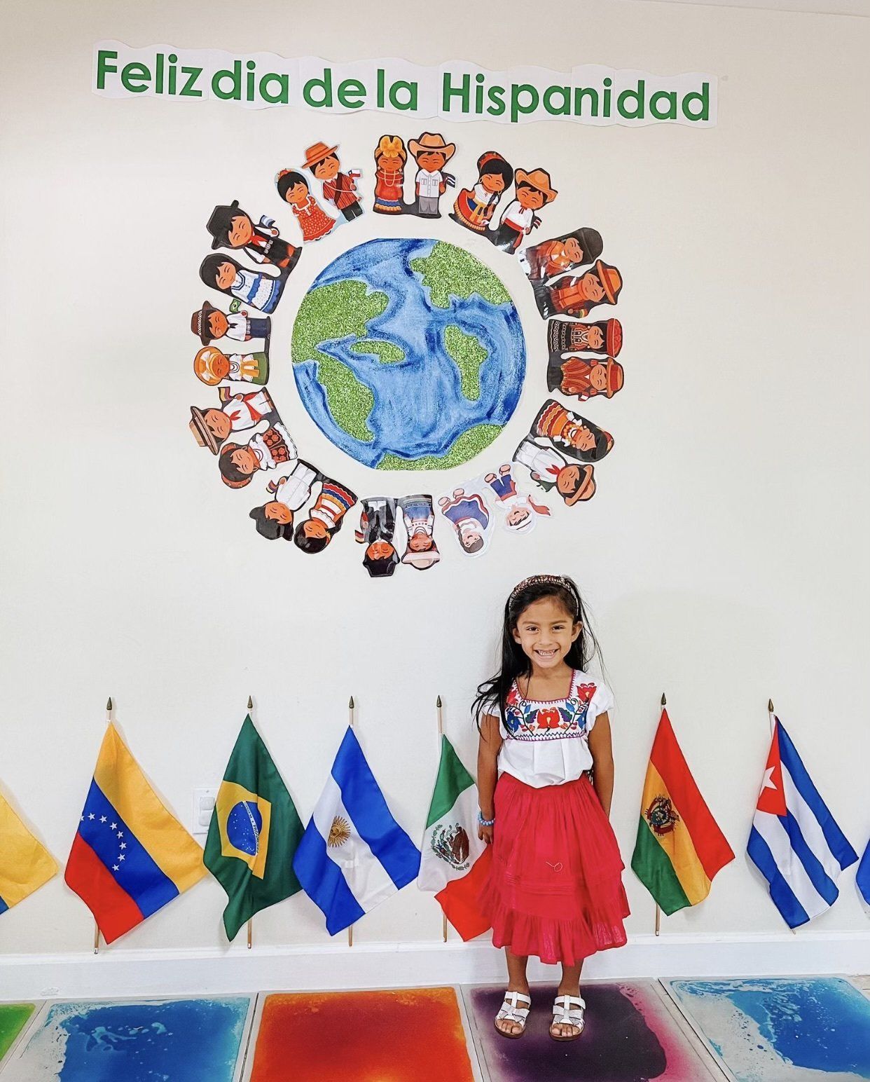 girl in a white and red national costume