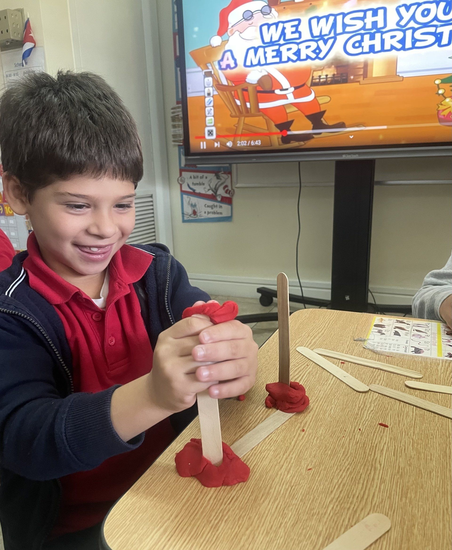 boy doing school activity