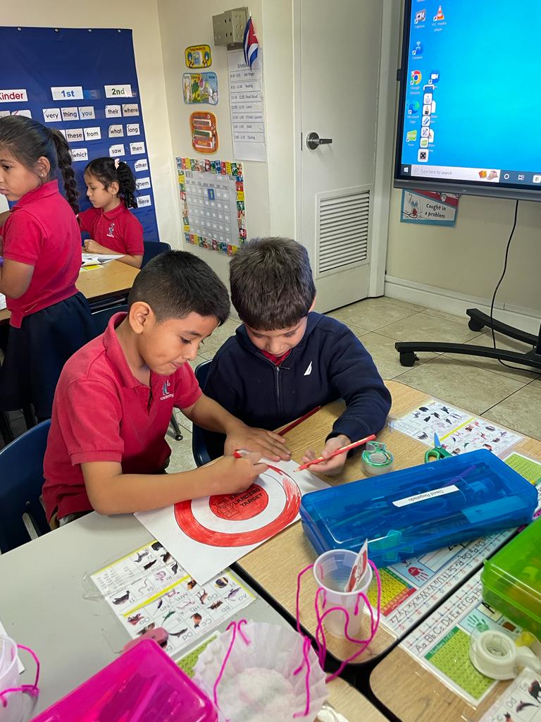 Students with their school activity