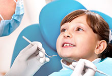Kid having a dental check up