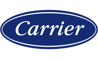 A blue carrier logo on a white background.