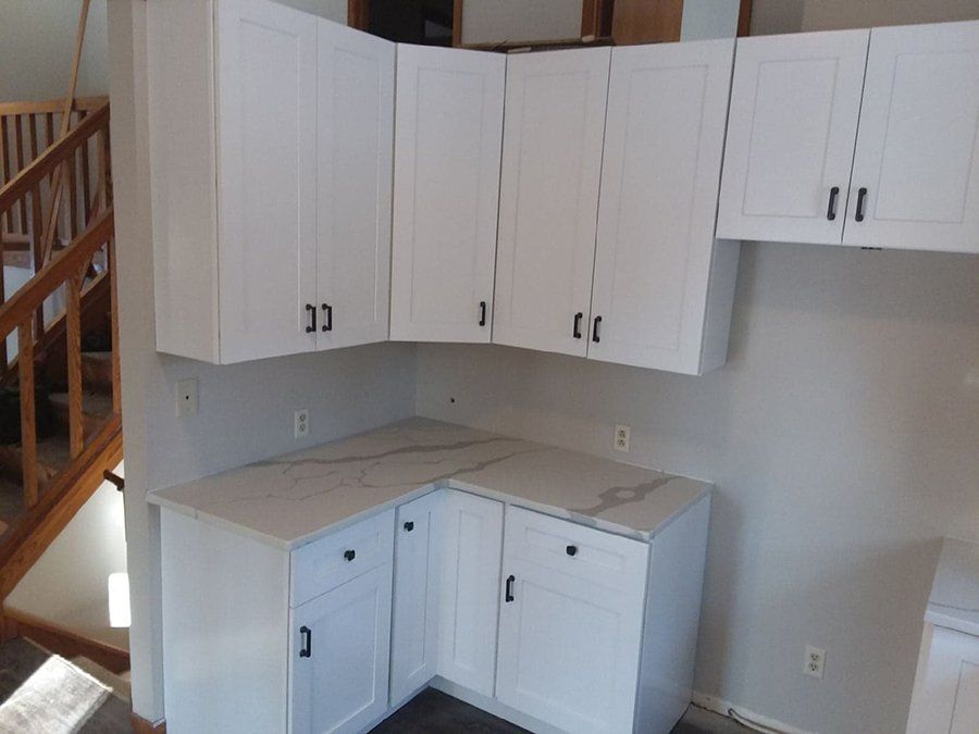Kitchen countertop and cabinet installation