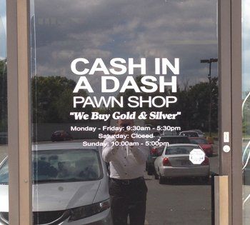 Cash In A Dash Pawn Shop front door