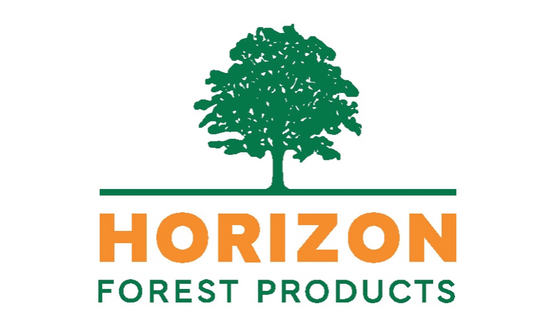 Horizon forest products logo with a tree on it