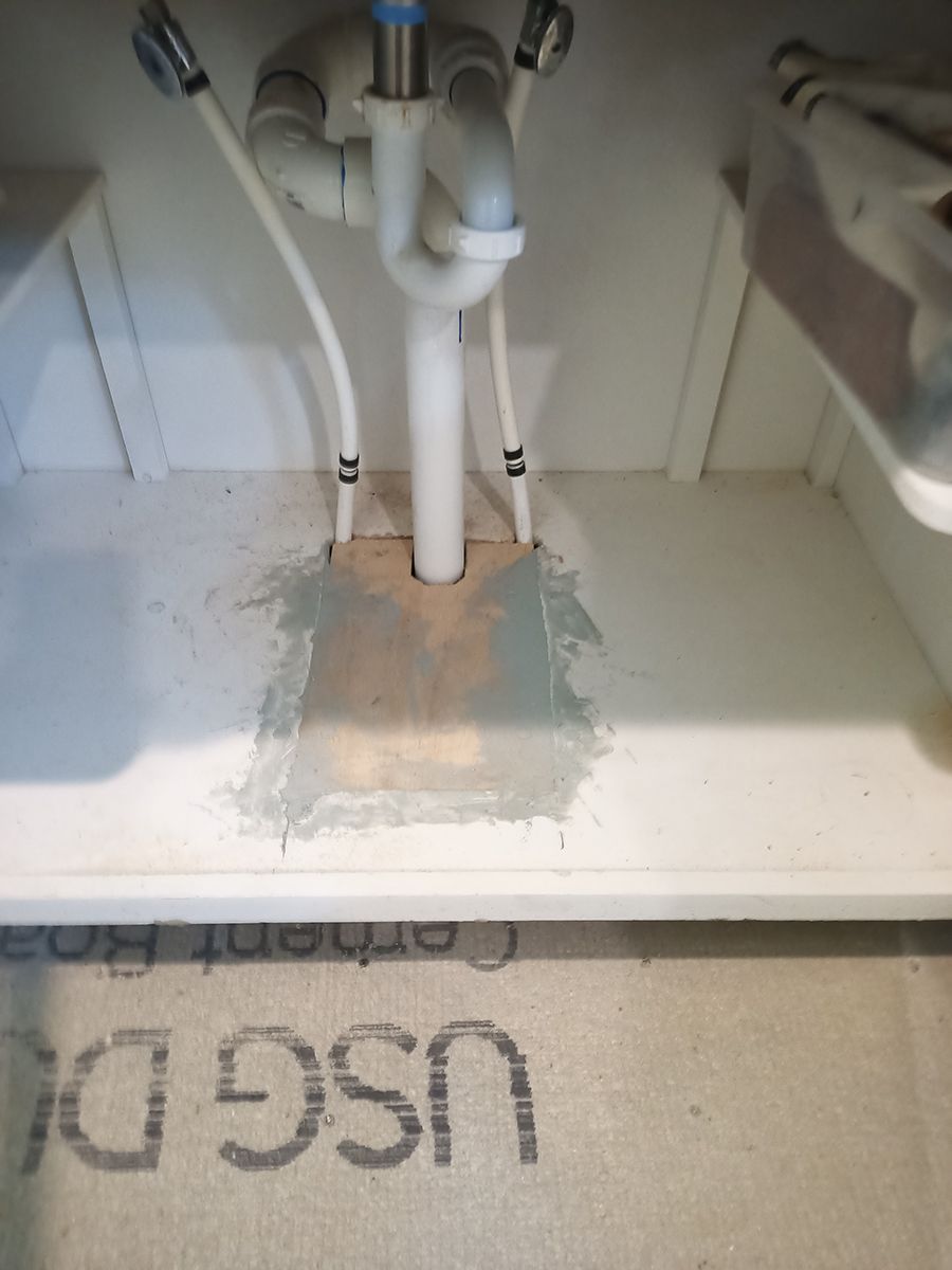 Sink plumbing repair.