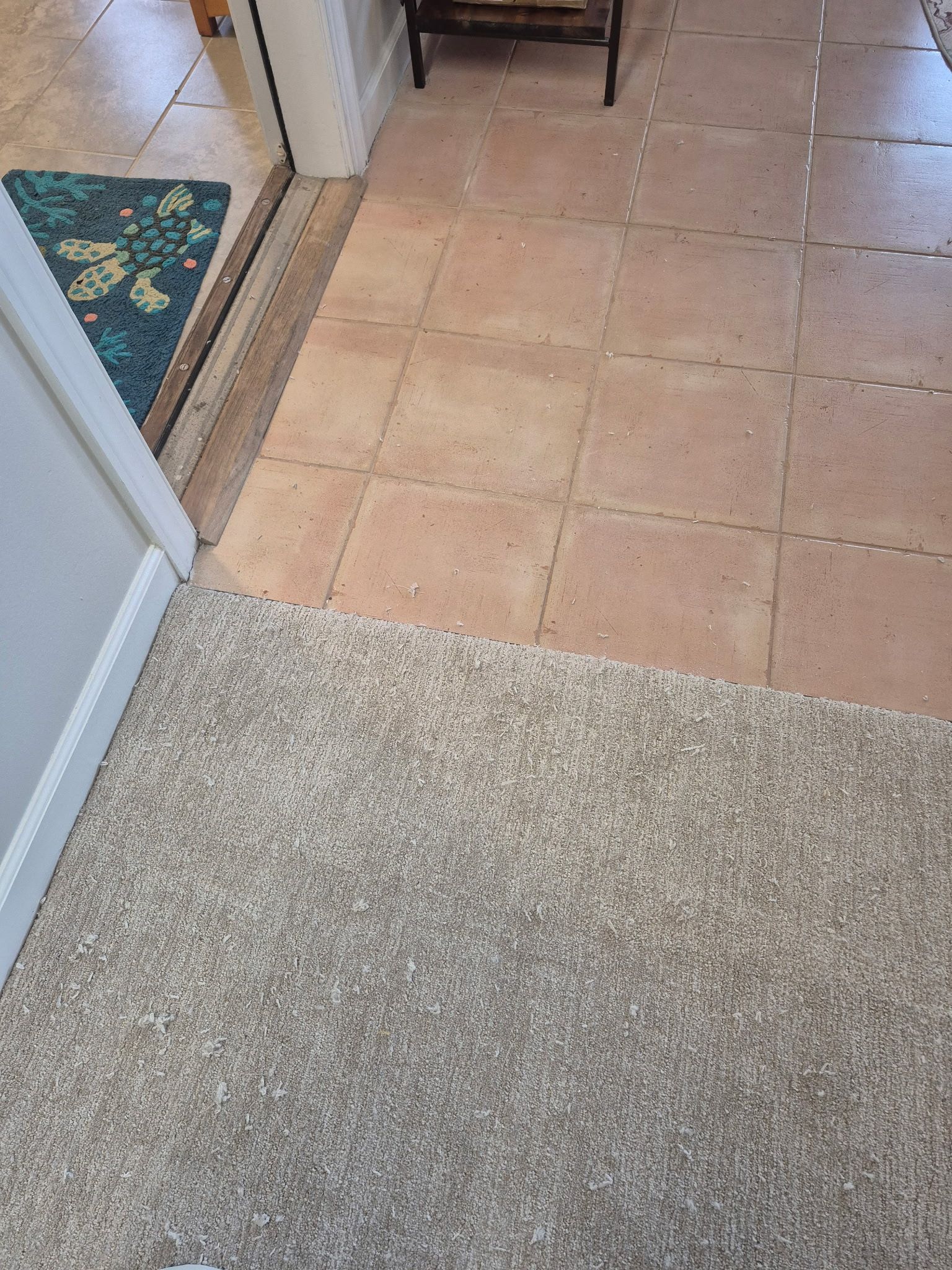 Before carpet repair