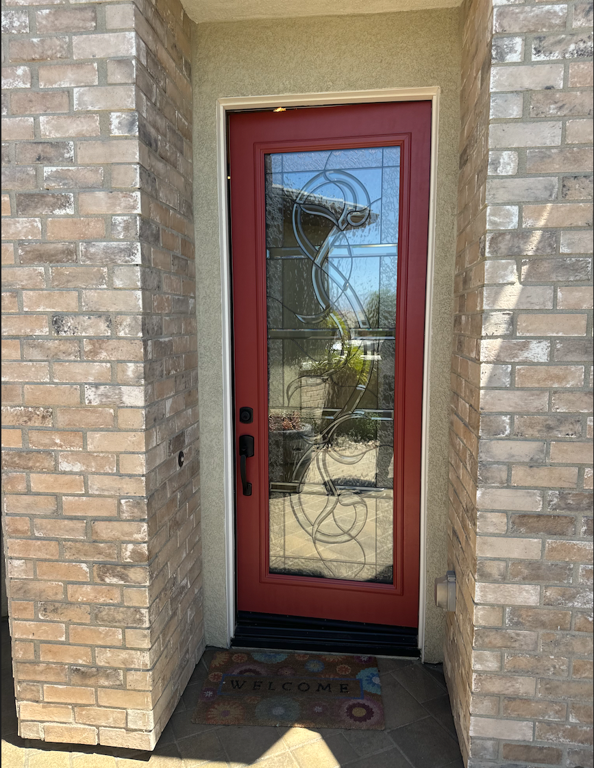 Morning Glory Glass Door