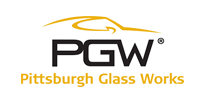 Logo for Pittsburgh Glass Works: a black