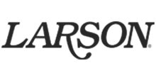A black and white logo for larson on a white background.