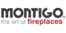 The logo for montigo the art of fireplaces