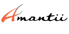 The word amantii is written in red and black on a white background.