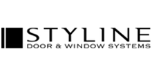 The logo for styline door and window systems is black and white.
