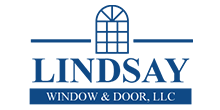 The logo for lindsay window and door llc shows a window and a door.