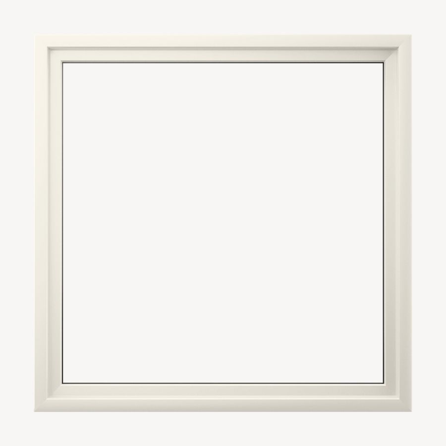 A white square picture frame on a white background.