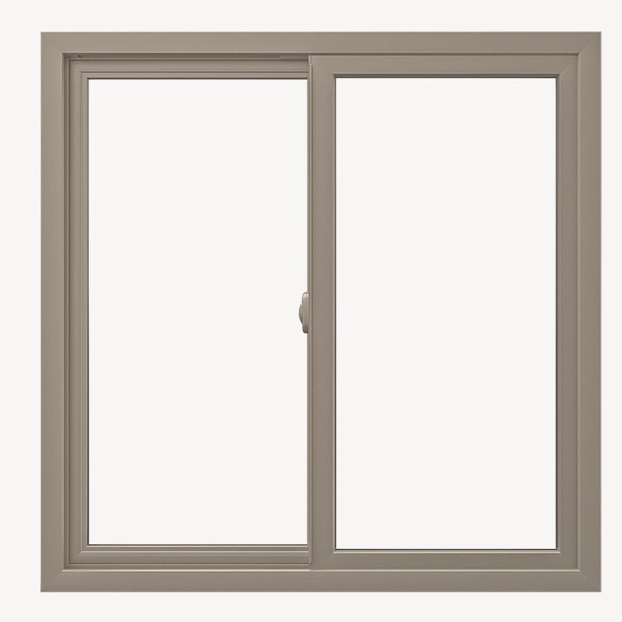 A picture of a sliding glass window on a white background.