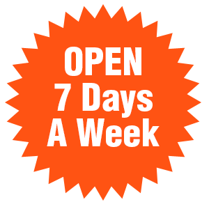 OPEN 7 Days A Week
