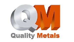 The qm quality metals logo is shown on a white background