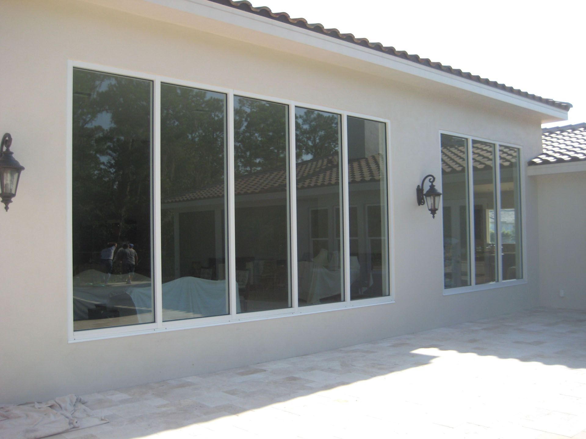 A house with a lot of windows on it