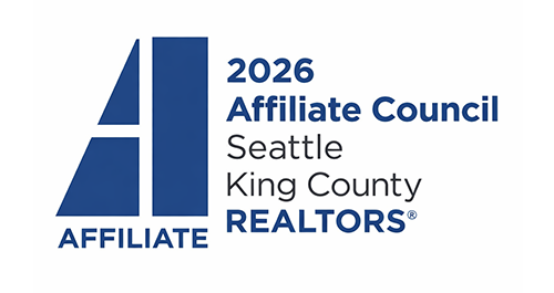 2026 Affiliate Council Seattle King County REALTORS logo in blue text and icon