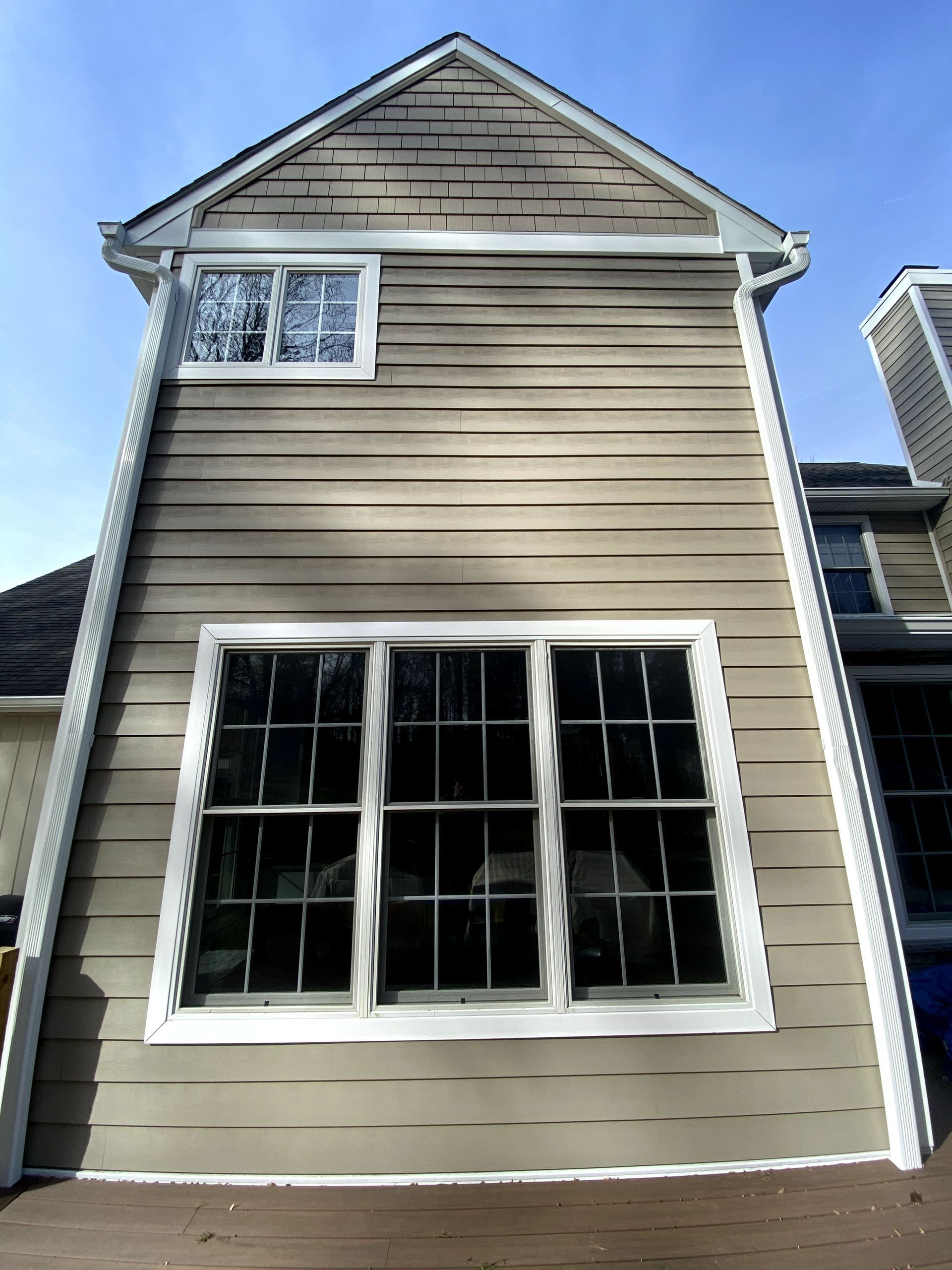 A house with a lot of windows on it