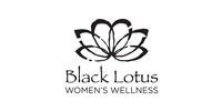 Black Lotus Women's Wellness logo. A stylized lotus flower is above the text 