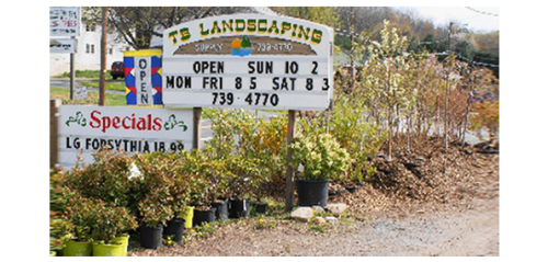 TB Landscaping Supply signage