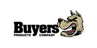 Buyers Products Company logo with black text and a snarling wolf head illustration