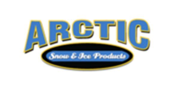 ARCTIC Snow & Ice Products logo in blue and gold text on a white background