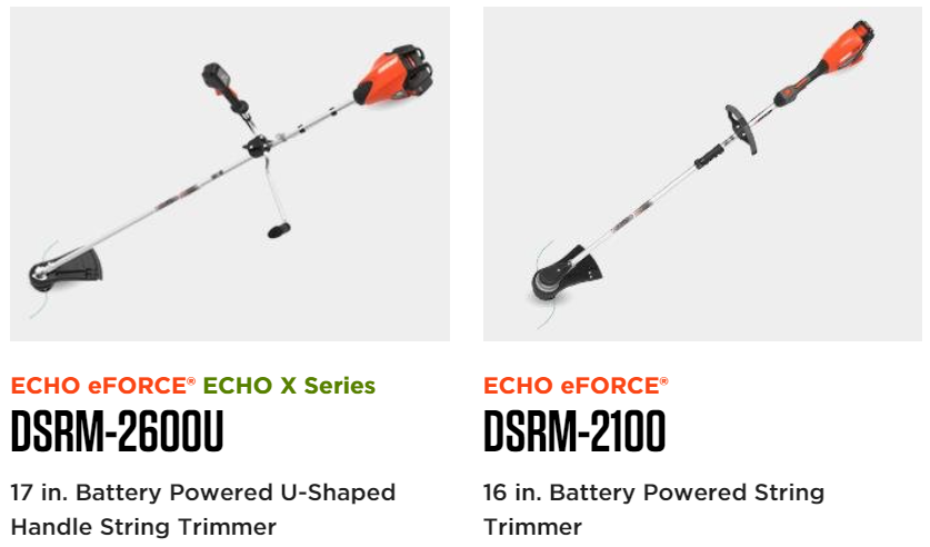 Picture of two echo eForce echo x series trimmers