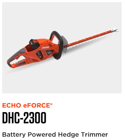 Picture of a battery powered hedge trimmer