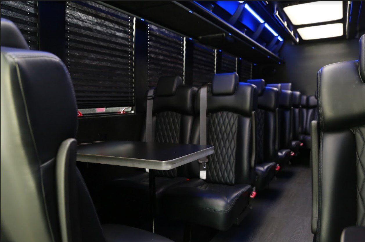 27 Passenger Corporate Shuttle Bus interior
