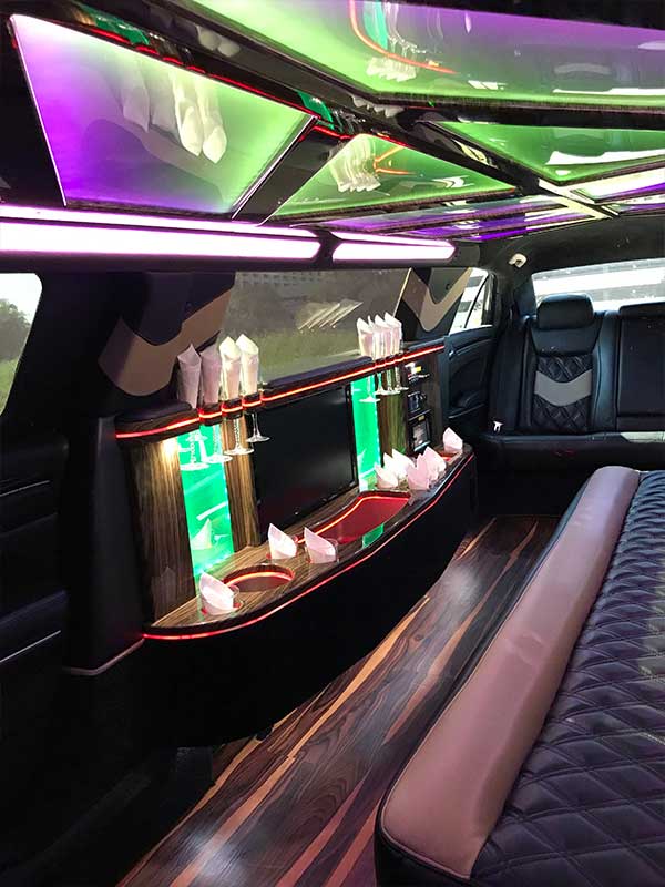 Black Chrysler Limousine interior