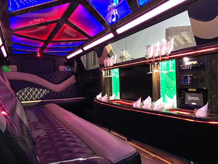 Black Chrysler Limousine interior