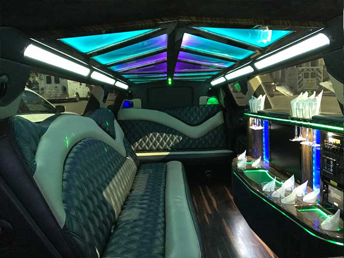 Black Chrysler Limousine interior