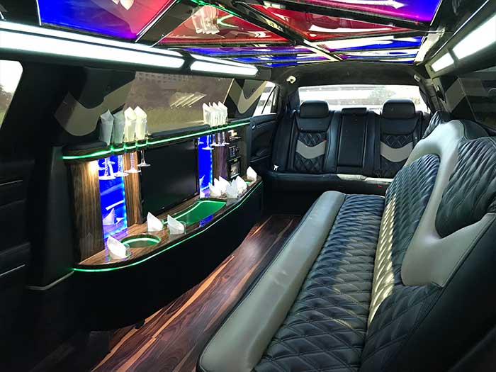 Black Chrysler Limousine interior